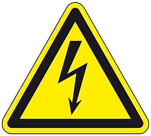 LEMAX® Warnschild Warnung vor elek.Spannung, ASR/ISO, Folie, selbstklebend, SL 100mm