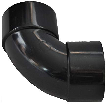 Solvent Black 50mm (56mm) Waste Pipe Swept Bend - Black