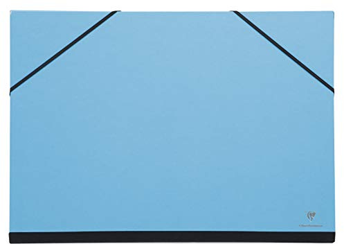 Clairefontaine 144607C Zeichenmappe Maya mit Gummizugverschluß, praktisch und robust, 26 x 33cm, 1 Stück, Türkis