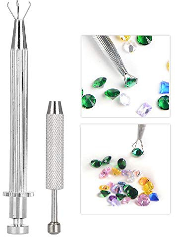 Pinzas para joyería con 4 Garras, Herramienta de Recogida de Joyas, Atrapador de Gemas de Diamante y agarrador, Ideal para reparación de Abalorios, Relojes y anteojos