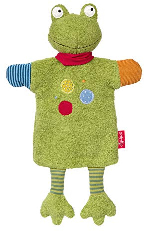 Sigikid Mädchen und Jungen, Schnuffeltuch-Handpuppe Flecken Frog, Babyspielzeug, empfohlen ab 3 Monaten, grün, 39257