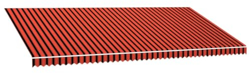 vidaXL Toile d'Auvent Voile d'Ombrage Protection Contre Soleil Jardin Patio Terrasse Extérieur Résistance aux UV Orange et Marron 600x300 cm