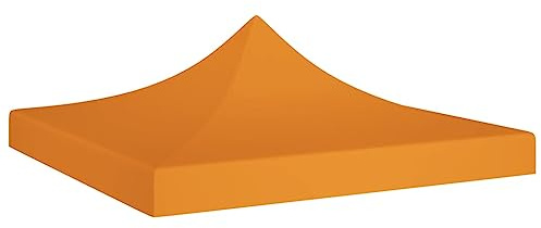 vidaXL Toit de Tente de Réception Toile de Toit de Chapiteau Remplacement de Toit de Tente Escamotable Pavillon de Jardin 3x3 m Orange 270 g/m²