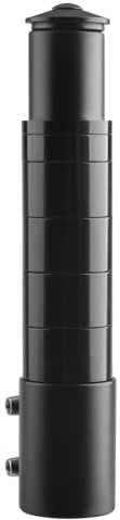 TRIWONDER Lenkererhöhung Aluminium Fahrrad Vorbau – MTB Gabelschaft Extender, Höhen-Adapter für Verstellbaren Ahead Vorbau, 28,6 mm / 1-1/8 Zoll (Reines Schwarz (extra lang), 185mm)