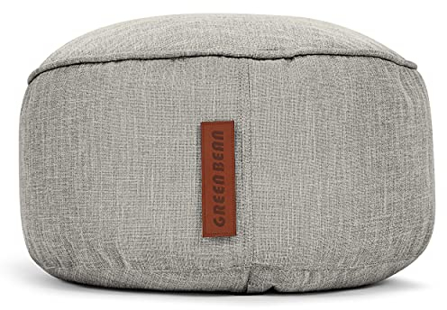 Green Bean© Sgabello a Sacco 25x45cm Imbottitura in Perle EPS - Poggiapiedi Pouf per Poltrona a Sacco Cuscino da Terra per Bambini e Adulti Poggiapiedi Cuscino per sdraiarsi sedersi Blu Scuro