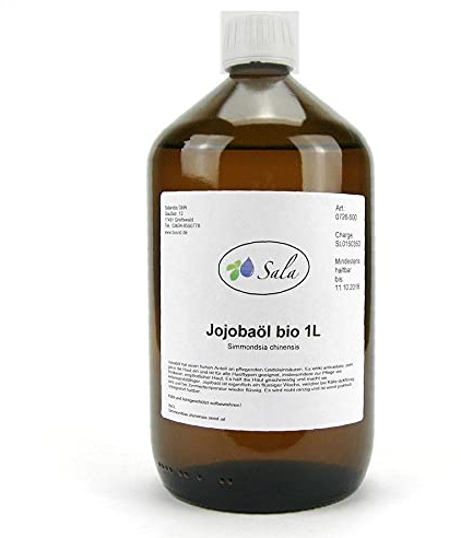 Sala Jojobaöl kaltgepresst bio 1 L 1000 ml Glasflasche
