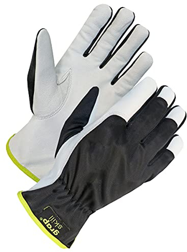 inapa grap skill: Arbeitshandschuhe (6 Paar), rutschfest, strapazierfähig, grau/schwarz, Gr. 10 (XL)