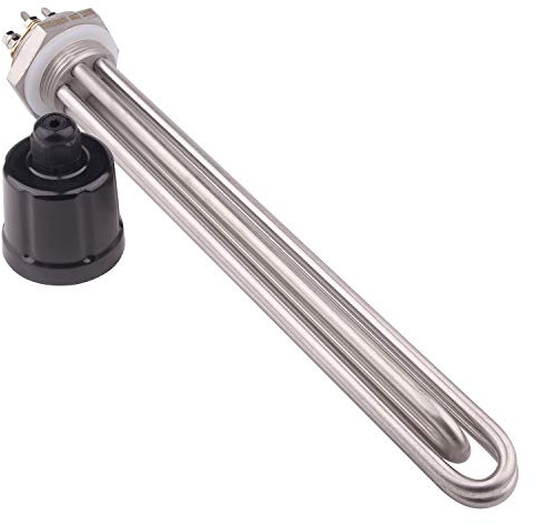 220/380V 9000W 3U 1,5 Zoll (DN40) BSP Gewinde Elektrisches Heizelement Edelstahl Flansch mit Silikonring und Kunststoffabdeckung