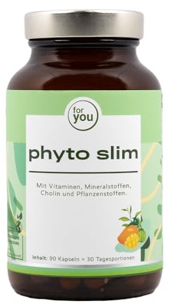 for you phyto slim 90 Kapseln - Hohe Bioverfügbarkeit - Mit hochwertigen Pflanzenstoffen: Buchweizenkeimpulver, afrikanischer Mango-Extrakt, Grüntee-Extrakt, grüner Kaffeebohnen-Extrakt