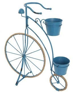 NOALED Retro Kreative Hanfseil Fahrrad Form Hausgarten Blumenständer Rahmen Indoor Outdoor Terrasse Garten Balkon Fensterrahmen