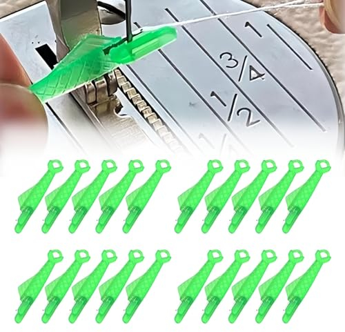 Nadeleinfädler,20 Stück Einfädelhilfe für Nähnadeln,Nadel Threading Tool,Einfädler für Nähmaschinen,Automatischer Einfädler,Kunststoff Nähnadeln Einfädler für Handnähen