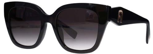 Furla Damen Sfu812 Sonnenbrille, schwarz (Shiny Black), 53/20/140