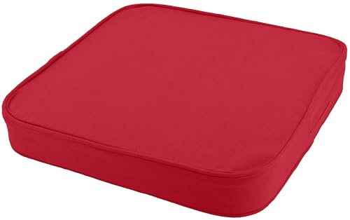 Stylelex Orthopädisches Sitzkissen Minimalist - 100% Baumwolle mit Kaltschaum-Schaumstoff - Qualitatives Stuhlkissen - Feste Qualität - Waschbar (1, Rot, 40x40x6cm)