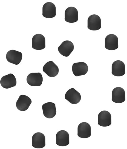 sourcing map 20Pcs Replacement Stylus Pen Tips 8mm Conductive Capacitive Touch Screen Pens Tips Silicone Rubber, Black