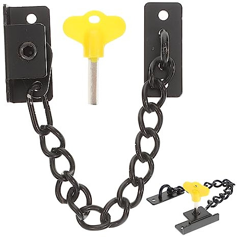 HOMSFOU Serrure De Porte à Chaîne Acier Inoxydable Verrou De Sécurité Intérieur Ajustable Pour Maisons Hôtels Et Appartements Les Intrusions Ouvertures Non Autorisées Animaux