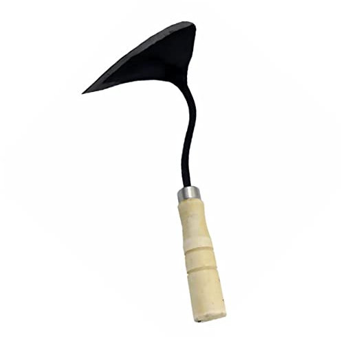 BESPORTBLE Attrezzo da Giardino con Manico in Legno e Testa in Acciaio al Carbonio Medio, Robusto e Resistente all'Usura per Diserbo e Orticoltura