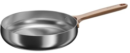 Berghoff Home Edelstahl Pfanne 24cm – ohne PFAS – Universalpfanne für alle Herdarten – Pfanne Induktion geeignet – Bratpfanne Rose Gold - frying pan