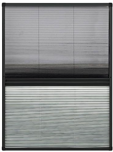 Moustiquaire Enroulable pour Fenêtre de Toit, Moustiquaire plissée pour fenêtre Aluminium 80x120 cm