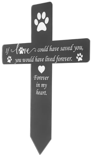 HEMOTON Piquet Commémoratif pour Animaux de Compagnie Plaque de Jardin pour Honorer Mémoire Animaux Décoration Durable pour Cimetière Jardin