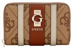 Guess Geldbörse Erenia Zip Around Wallet Latte Logo braun