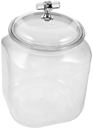 TOGEVAL Recipiente Plástico Transparente Grande con Tapa Hermética Almacenamiento de y Azúcar Bote para Cocina y Despensa Capacidad Almacenamiento de Granos y Té Floral