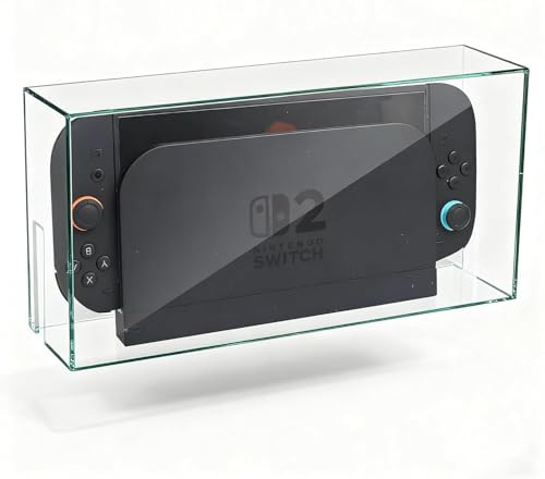 TicEaik Housse Anti-poussière Transparente pour Nintendo Switch 2, pour Switch et pour Switch OLED – Anti-Rayures, étanche, étui de Protection Transparent et boîte d’Affichage