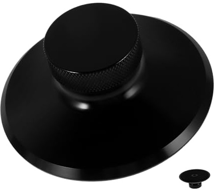 HOMSFOU Accesorios para Tocadiscos de Vinilo Peso del Disco de fonógrafo Reductor de vibración giratoria Peso de Registro de fonógrafo Aluminio Negro