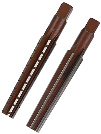 Pssopp Morsekegel-Reibahlen-Set, Hartstahl, Grobe und Feine Reibahlen für Konische Löcher, Ideal für Bearbeitungsanwendungen MT1 MT2 MT3 MT4 MT5 (MT1# Grobes Scharnier + Feines Scharnier)