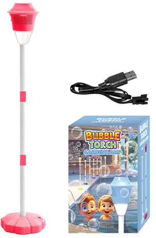 Bubble Torch Machine - Lampe de poche extérieure premium adaptée aux enfants avec et musical, appareil de lampe de jardin pour machine à jouets d'extérieur | Pour l'affichage de divertissements