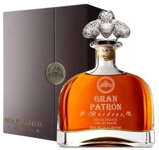 Tequila ultra premium Gran PATRÓN Burdeos, 40 % vol., 70 cl / 700 ml, préparée à partir des meilleurs agaves bleus de Weber, de façon artisanale et en petite quantité au Mexique