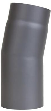 Tubo della stufa gomito 11 ° senza porta ø 120 mm Grigio gussgrau Starr lucidati e legno cuciture