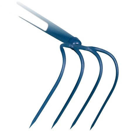 Outils perrin Croc à fumier à Soie 4 Dents 21cm sans Manche