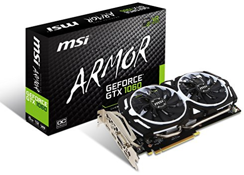 MSI Tarjeta gráfica Interna GeForce GTX 1060, 6 GB, GDDR5, DirectX, preparada para 12 VR, para Videojuegos 6GB
