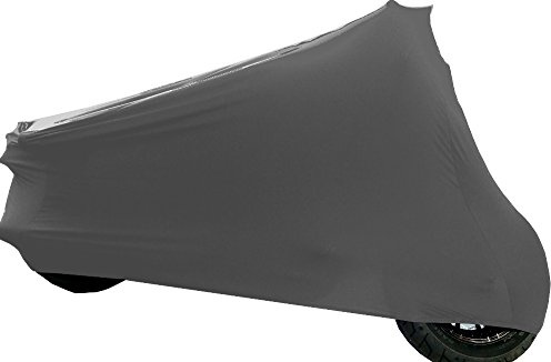 Car-e-Cover Indoor Premium Motorrad Abdeckung, unsere formanpassende Motorradplane Perfect Stretch, eine Schutzhülle für innen, Abdeckplane in 3 Farben & 3 Größen (Silbergrau, M-L)
