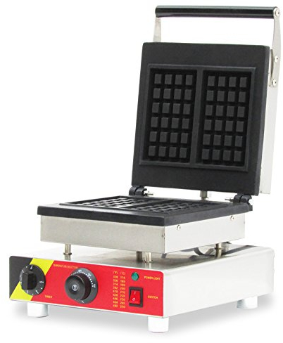 CGOLDENWALL NP-514 Commercial Waffle Maker 2pcs Square Waffle Iron Stove Non-stick Muffin Machine 1.5kw (220V)