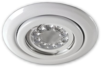 LICHT DISCOUNT Dimmbarer Wi-Fi Lampen LED GU10 Spot 230V Einbaustrahler SSD004 weiss inkl. 5W GU10 LED RGB + CCT Farblicht + warm- neutral- kalt weiß Steuerung