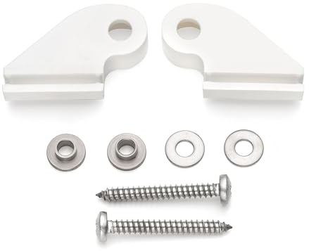 Set of 2 Shower Door Guides White SP11