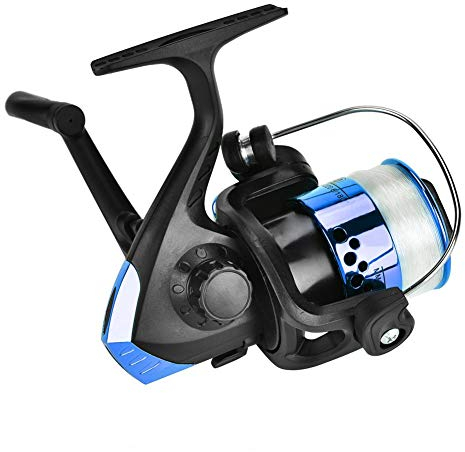 Angelrolle Casting Reel,Stationärrolle Reel Plating Glatt Casting Angelrolle Angelgerät Zubehör für Salzwasser Süßwasser(Blau)