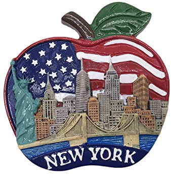 3D New York USA Kühlschrank Kühlschrankmagnet Tourist Souvenirs Handarbeit Harz Handwerk Magnetischen Aufkleber Home Küche Dekoration Reise Geschenk