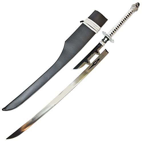 Swords and more Nier Automata - Virtuous Treaty Schwert, 2B Katana Virtuous Treaty, Samurai Schwerter echt, Metall Katana mit Scheide 102 cm, Katana Schwert für 2B Cosplay & Gaming Merchandise