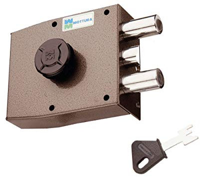 Art. 30411DX Cerradura de bomba Aplicar lateral con desenganche cilindro antidesgarro apertura interna con pomo - E - 63 cilindro bomba 30 - Dim. Caja - 127 x 108 - Int. fijos - 60 x 92 cm.