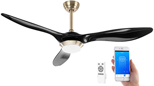 Sichler Haushaltsgeräte Deckenventilator Alexa: 2in1-WLAN-Deckenventilator & LED-Lampe, Sprachsteuerung, Timer,1000 lm (Alexa kompatibel, Smart Home, Wohnzimmerleuchten)