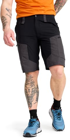 RevolutionRace RVRC GP Shorts für Herren, strapazierfähige und belüftete Wandershorts für alle Outdoor-Aktivitäten, Jet Black, S