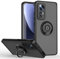 XINYEXIN Coque pour Xiaomi 12 Lite 6.55, Etui Téléphone Antichoc avec Anneau de Support, Hard PC et TPU Bumper Mat Translucide Case Cover - Noir