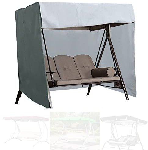 Abdeckung Hollywoodschaukel, Abdeckung FüR Schaukel 3 Sitzer SPXMQSS, Wasserdicht Sonnenschutz, SchutzhüLle Abdeckung 420D StrapazierfäHiges Oxford Gewebe Mit 2 ReißVerschlüssen Brown,223*152*183cm