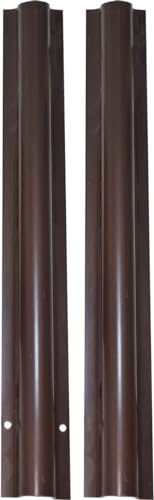 1STec 2 x 60cm Brown external use cable riser guard for protecting outdoor Telephone Data Electrical wires hoses or pipes up to 25mm thick. Screw to wall capping prevents cuts vandalism or pet damage