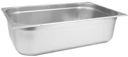Acense Stainless Steel 1/1 Gastronorm Height 15cm 20.5Litre Large Food Container Catering Tray –for Roasting, Gastro Trays and Catering Use.