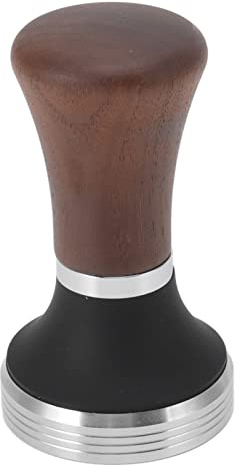 Tomotato 51mm Tasseur Café Professionnel, Base Plate pour Pression Uniforme en Acier Inoxydable et Bois, Compatible avec Machines à Expresso Maison, Cafés et Hôtels