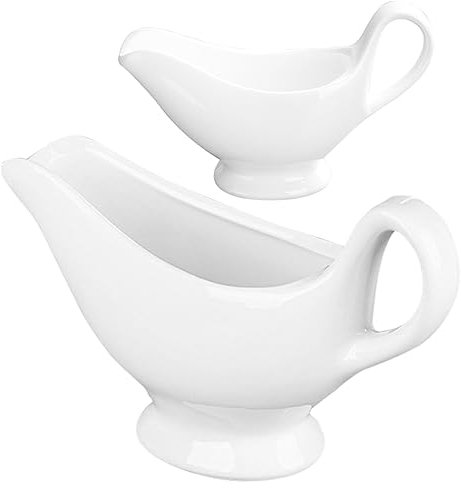HEMOTON Lot De 2 Saucières - Saucière Et Tasses À Sauce En Porcelaine - Idéal Pour Les Hôtels Les Maisons Et Les Événements En Plein Air