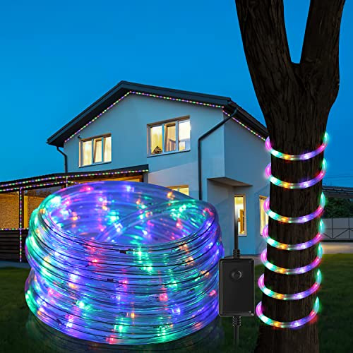 Ikodm LED Lichterschlauch Aussen 50m, 1200 LEDs Lichtschlauch mit Timer & 8 Modi, Lichterschlauch Außen wasserfest Bunt, LED Lichtschlauch für Garten Fest Weihnachten Hochzeit